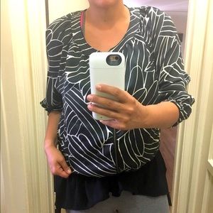 Brand new black and white silk jacket! NWT!